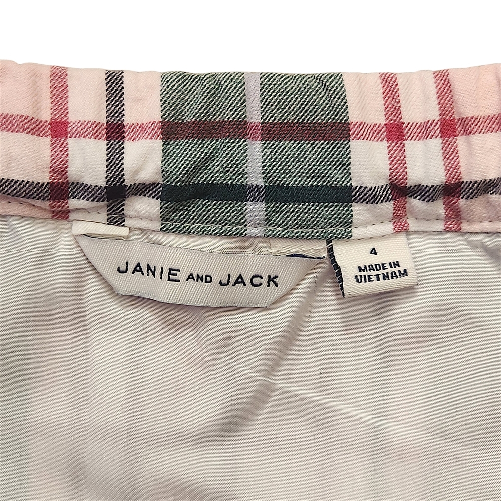 Janie and Jack Girls Kids Plaid Ruffle Hem Skirt - Pink and Green Size 4 T - Picture 8 of 11